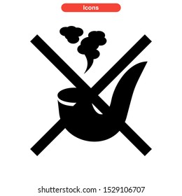 no smoke icon isolated sign symbol vector illustration - high quality black style vector icons
