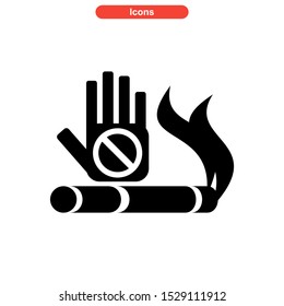 no smoke icon isolated sign symbol vector illustration - high quality black style vector icons
