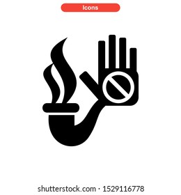 no smoke icon isolated sign symbol vector illustration - high quality black style vector icons
