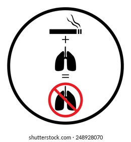 No smoke icon. Stop smoking symbol. Vector