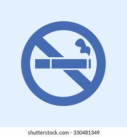No smoke icon. Stop smoking symbol. Vector illustration. Filter-tipped cigarette. Icon for public places. 