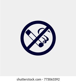 no smoke icon, vector illustration