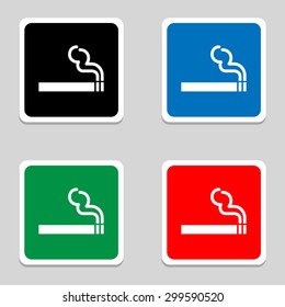 No Smoke icons set great for any use. Vector EPS10.