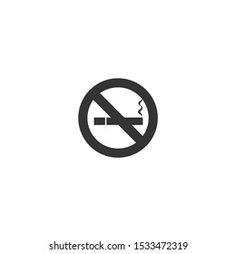 No smoke icon,vector on a white background