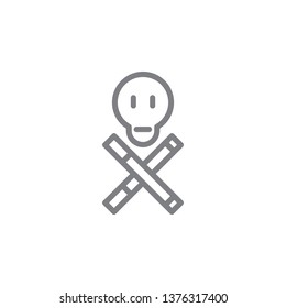 no smoke outline icon. Elements of smoking activities illustration icon. Signs and symbols can be used for web, logo, mobile app, UI, UX on white background