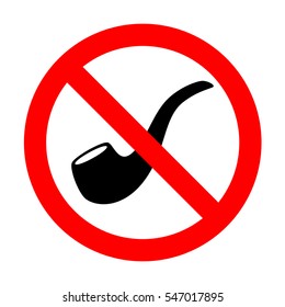 No Smoke pipe sign. 