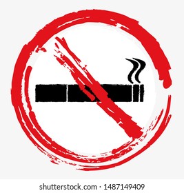 No smoke sign. Vector icon.