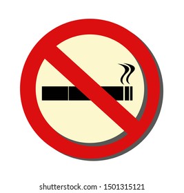 No smoke sign. Vector icon.