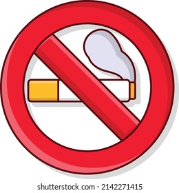 no hay ilustración del vector de humo en un fondo transparente.Símbolos de calidad premium. icono plano de línea vectorial para el concepto y el diseño gráfico.