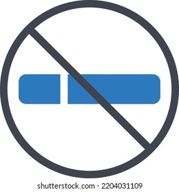 no smoke Vector illustration on a transparent background. Premium quality symmbols. Glyphs vector icons for concept and graphic design. 
