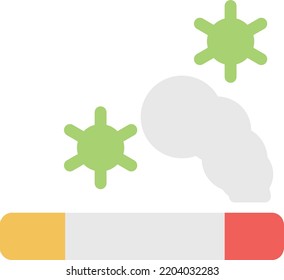 no smoke Vector illustration on a transparent background. Premium quality symmbols. Line Color vector icons for concept and graphic design. 
