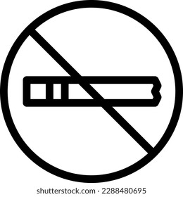 no smoke Vector illustration on a transparent background. Premium quality symmbols. Thin line vector icons for concept and graphic design. 
