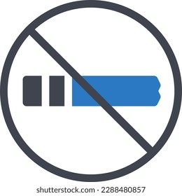 no smoke  Vector illustration on a transparent background. Premium quality symmbols. Glyphs vector icons for concept and graphic design.