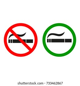 no smoking and smoking allowed