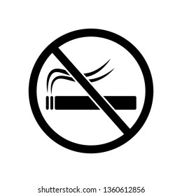 No Smoking Allowed Icon Forbidden Cigarette Sign