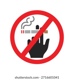 No se permite fumar aislado sobre fondo transparente, aislado sobre fondo blanco, Vector, ilustración