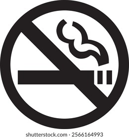 No Smoking Allowed Warning Sign | Vector | EPS