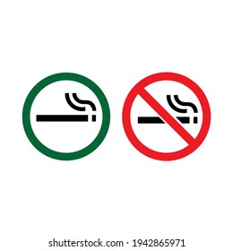 No smoking and smoking area