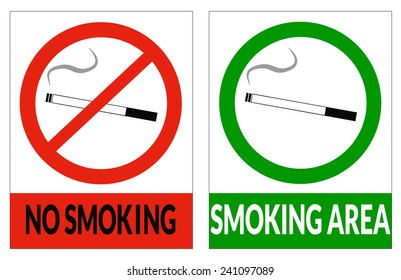 No smoking and smoking area