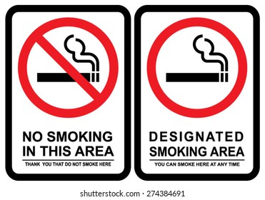 No Smoking And Smoking Area