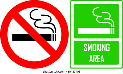 no smoking and smoking area