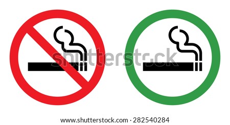 No smoking and Smoking area