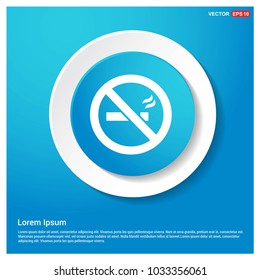 No smoking Area Abstract Blue Web Sticker Button