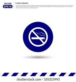 No smoking Area - Blue Button