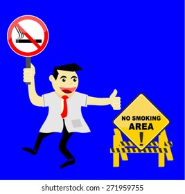 no smoking area, cartoon