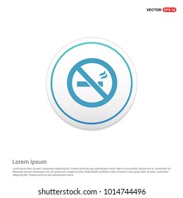No smoking Area Hexa White Background icon template