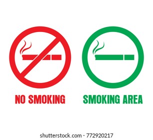 No Smoking and Smoking Area Icon