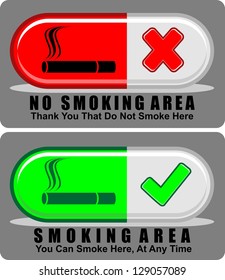 No smoking area, icon vector