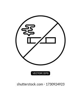 No Smoking Area icon vector illustration logo template for many purpose. Isolated on white background.