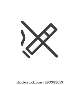 Lineares Symbol für Rauchbereich