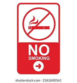 no smoking area sign icon vector logo in flat and trendy style