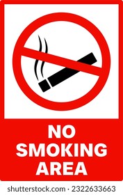 no smoking area sign symbol vector