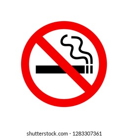 No smoking area sign. Vector cigarette sign icon isolated on white background .