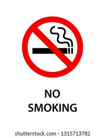No smoking area sign. Vector cigarette sign icon isolated on white background .