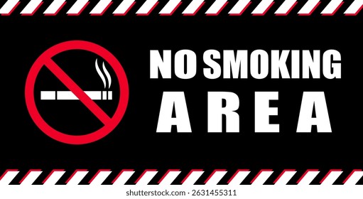 No Smoking Area Sign, Vector