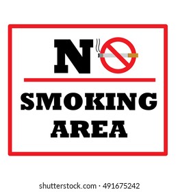 no smoking area sign vector