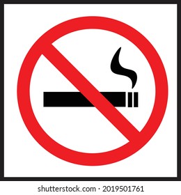 NO SMOKING AREA SYMBOL FOR PUBLIC FACILITY