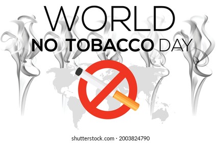 no smoking and smoking area symbol sign icon, vector.World No Tobacco Day