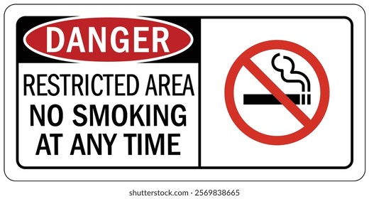 No smoking area warning sign