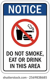 No smoking area warning sign