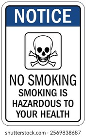 No smoking area warning sign