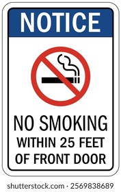 No smoking area warning sign