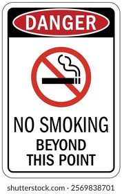 No smoking area warning sign