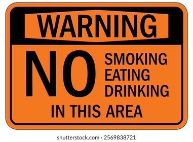 No smoking area warning sign