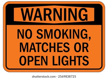 No smoking area warning sign