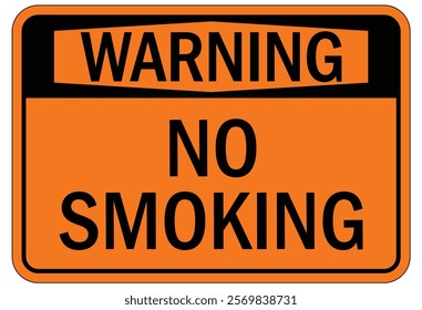 No smoking area warning sign